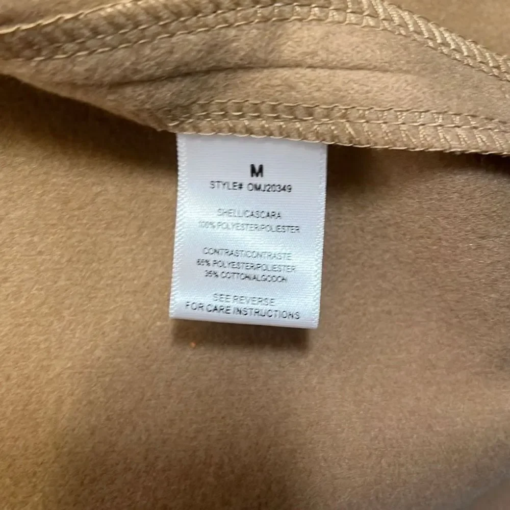 Fashion Nova tan‎ over coat with hoodie - Men Medium